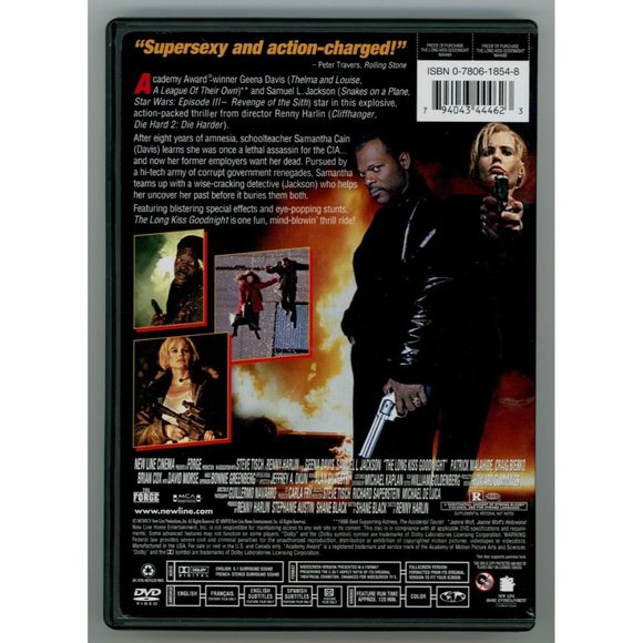 THE LONG KISS GOODNIGHT DVD Geena Davis, Samuel L. Jackson, Spectacular Action! - Picture 2 of 2